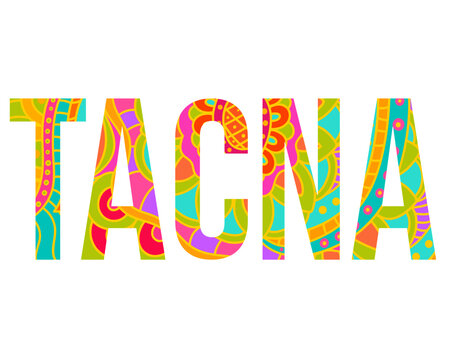 Tacna city in Peru creative name design