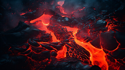 Abstract Lava waves, boiling water,, beautiful glow