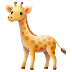 Fototapeta premium cute giraffe isolated on transparent background