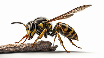 Wasp on a White Background