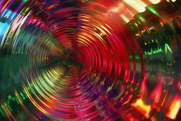 Neon Ripple Pulse Loop. Bright Colorful abstract background