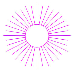 Obraz premium PNG Sun icon purple neon accessories
