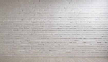 White modern brick wall interior decor in bright colours 