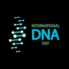 DNA Day International banner, vector art illustration.