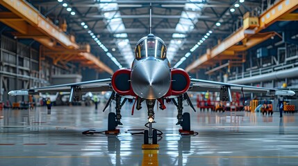 Jet Awaiting Service in Hangar: A Study in Symmetry. Concept Aviation, Hangar, Symmetry, Jet, Service