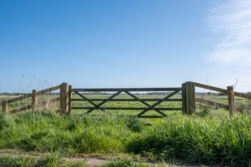 Wooden gate in the countryside