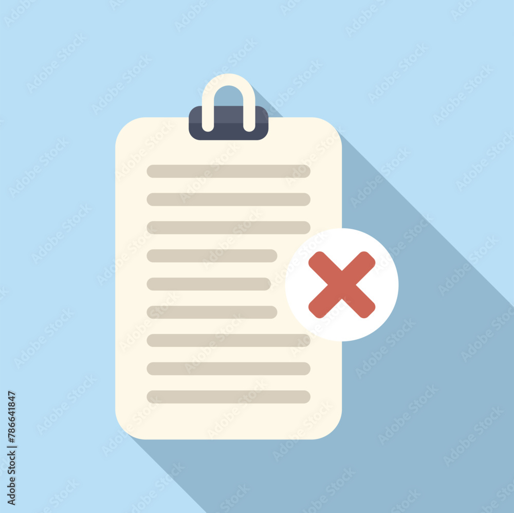 Poster paper file review icon flat vector. disclaimer term. claim design data