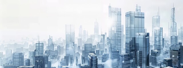 Modern futuristic digital circuit city building background.AI generated