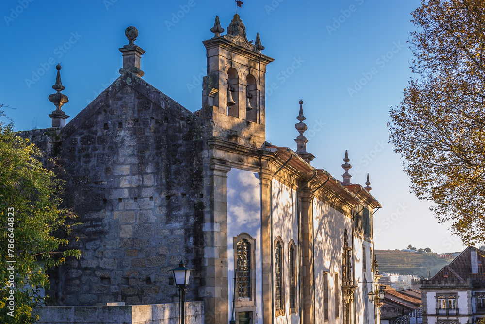 Sticker Chapel of the Virgin Mary and Home of Santa Estefania building in Guimaraes historic city, Portugal