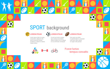 Fototapeta na wymiar Sport theme illustration vector design template. Background for flyer, coupon, card, voucher