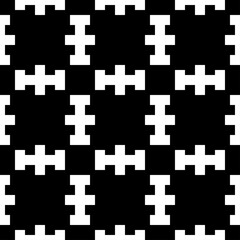 Seamless pattern. Folk wallpaper. Figures ornament. Geometric ornate. Embroidery background. Tribal motif. Ethnic mosaic. Digital paper, textile print, web design, abstract illustration. Vector art.