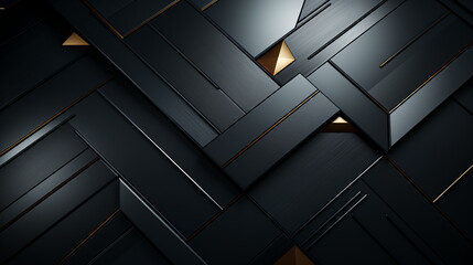 Modern abstract  black background.  Dark carbon  geometric background - obrazy, fototapety, plakaty