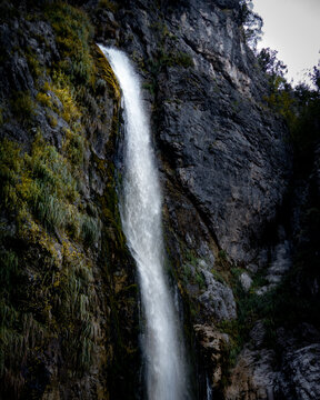 Beautiful waterfall in the Albanian alps