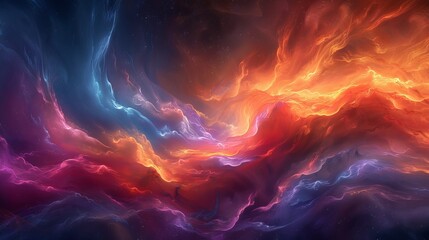 Vibrant cosmic swirl in space, a mesmerizing display of colors and light - obrazy, fototapety, plakaty