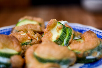 calabazas rellenas de queso