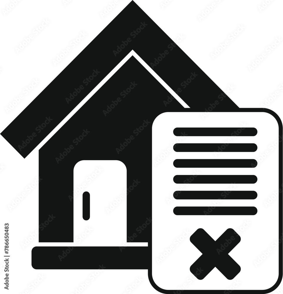 Poster disclaimer paper building icon simple vector. data paper. license sign