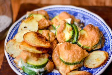 calabazas rellenas de queso