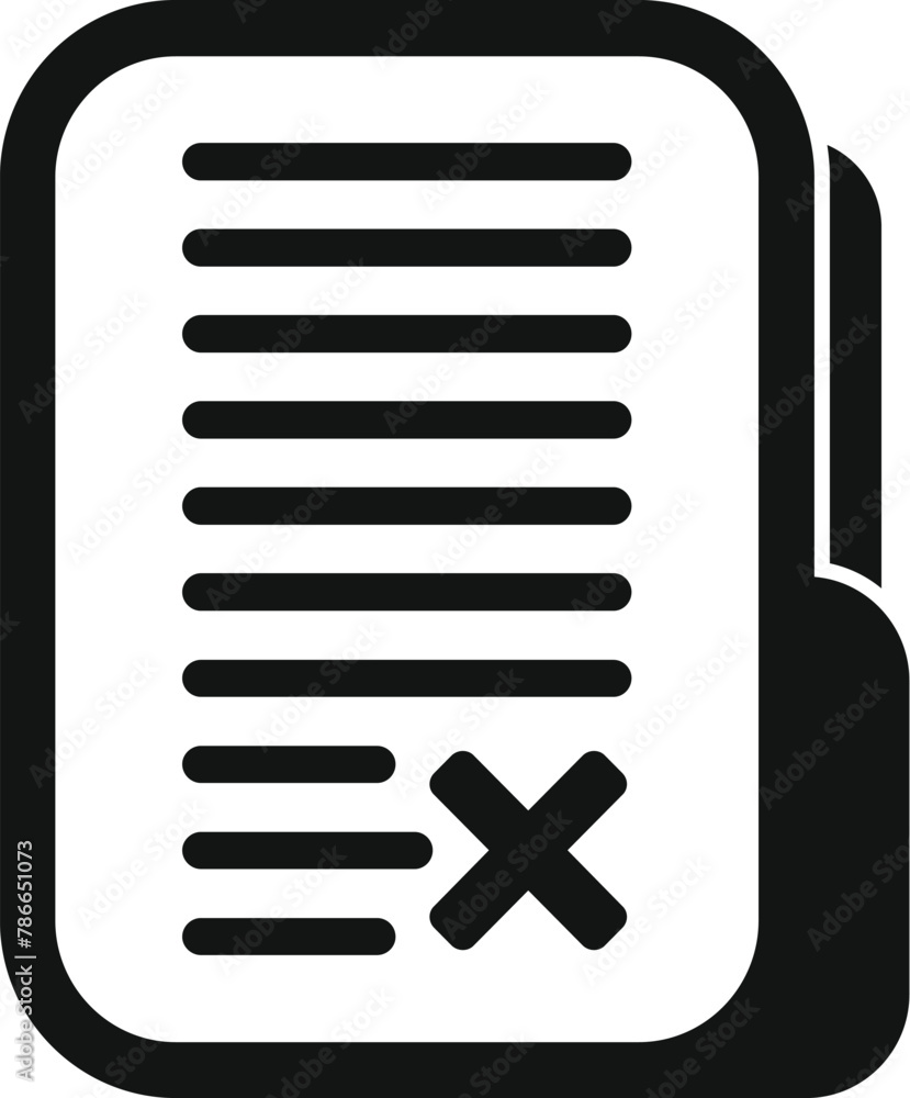 Poster file folder disclaimer icon simple vector. paper work. data law modern check