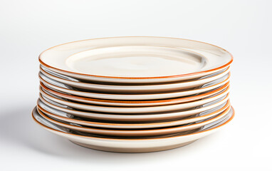 Set of plates on table