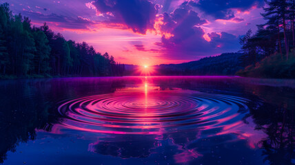 Fototapeta na wymiar Sky Reflecting on a Lake