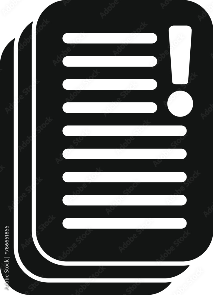 Poster disclaimer paper modern icon simple vector. stack document. work term
