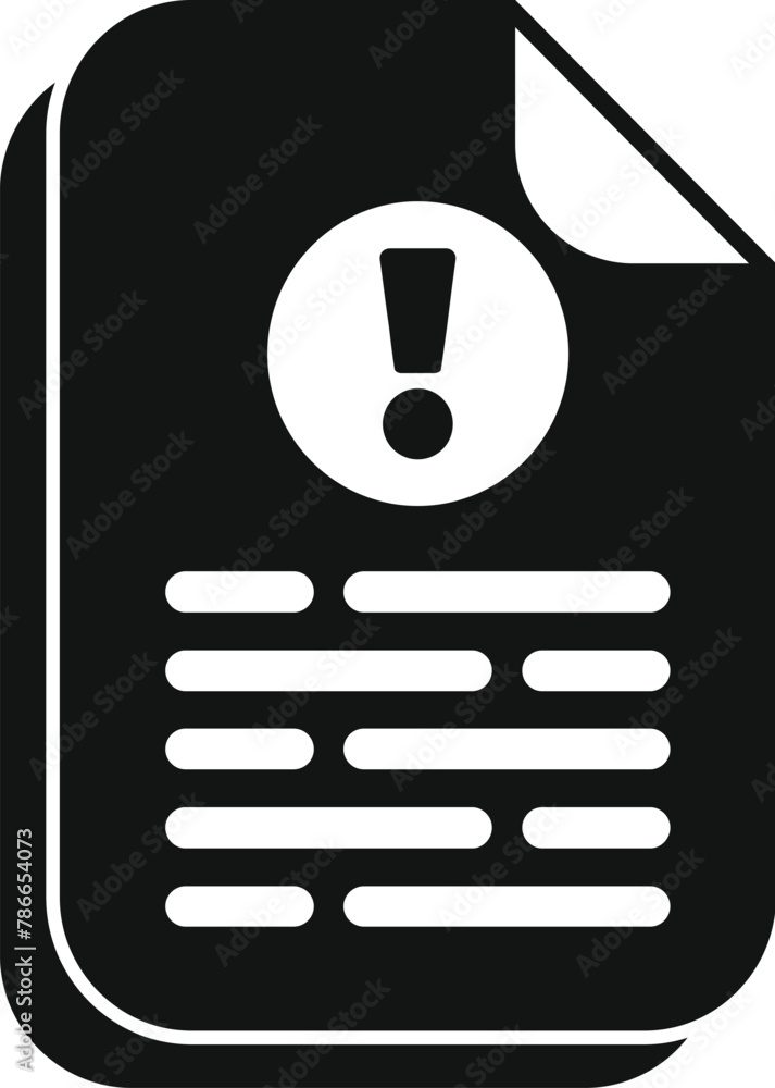 Poster contract disclaimer icon simple vector. paper document. design law data