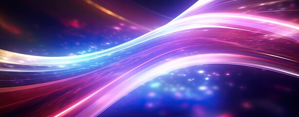 Abstract neon light waves background