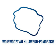 Kuyavian-Pomeranian Voivodeship (Województwo kujawsko-pomorskie) simplified outline map
