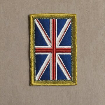 embroidered uk flag patch sticker in Bright Colours 