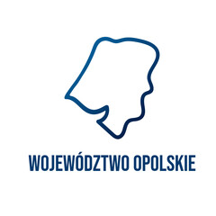 Opole Voivodeship (Województwo opolskie) smooth outline isolated map