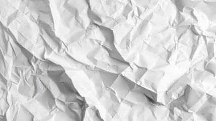 Texture background of crumpled white paper poster - obrazy, fototapety, plakaty
