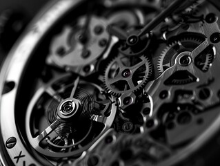 watch mechanism close up