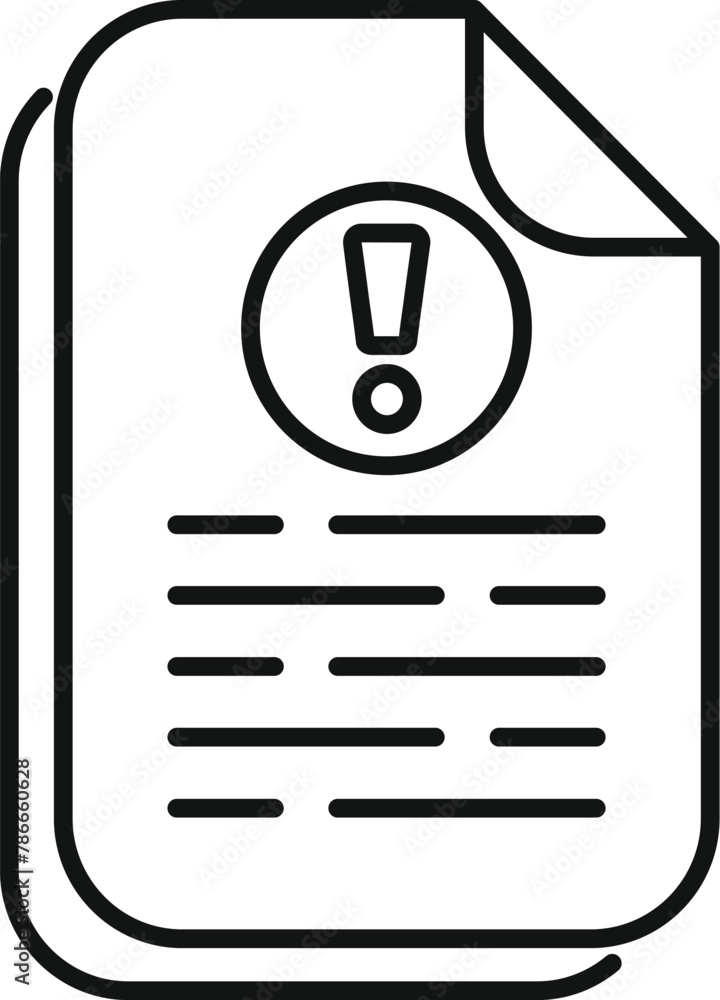 Poster contract disclaimer icon outline vector. paper document. design law data
