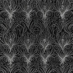 art deco silver black  pattern in bright colours 
