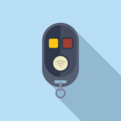 Control boot key icon flat vector. Smart security. Transport control