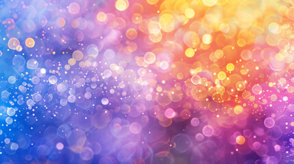 Abstract blur bokeh banner background. Rainbow colors, pastel purple, blue, pale pink bokeh background