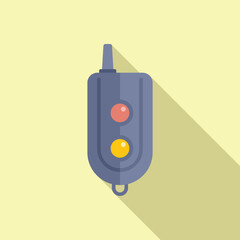Antenna key control icon flat vector. Vehicle security. Lock caution
