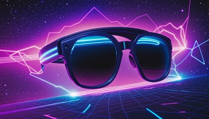 Synthwave vaporwave retrowave cyber background  in bright colours 