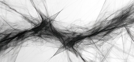 Elegant Monochrome Abstraction: A Dance of Lines