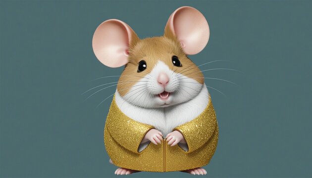cute 3d mouse in bright colours 