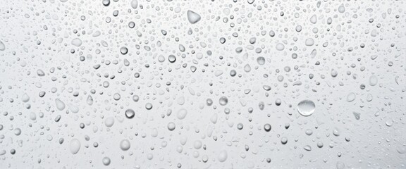 Water drops on white background in bright colours top view - obrazy, fototapety, plakaty