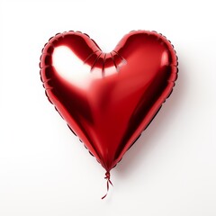 A red heart-shaped balloon