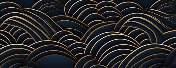 Art deco luxury waves pattern abstract background