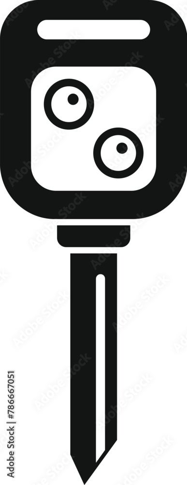 Poster auto key icon simple vector. smart lock. alarm security control