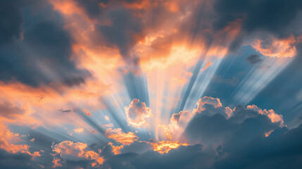 Fototapeta na wymiar sunset over the clouds