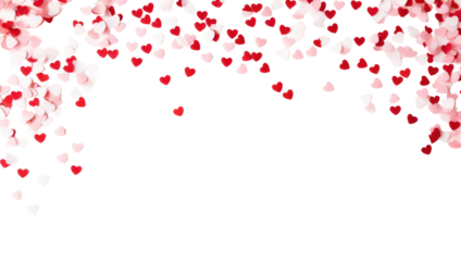 PNG Heart confetti border backgrounds petal plant
