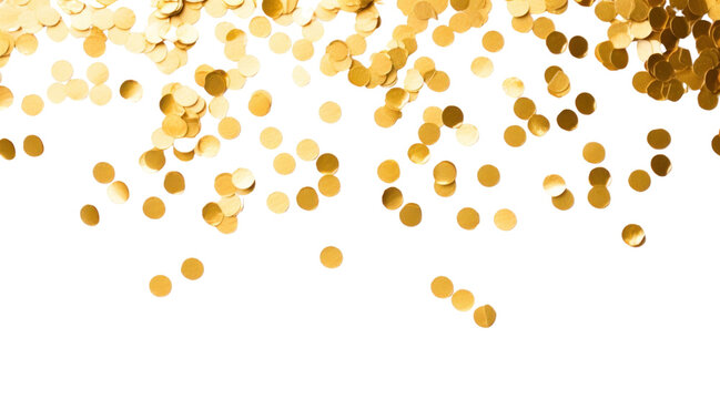 PNG Gold confetti backgrounds white background celebration