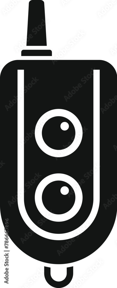 Poster antenna key control icon simple vector. vehicle security. lock caution