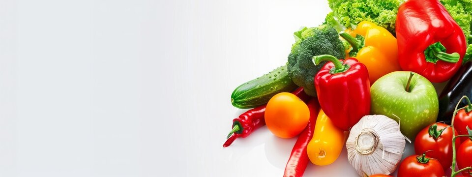 Assorted fresh organic vegetable composition Copy space image Place for adding text or design