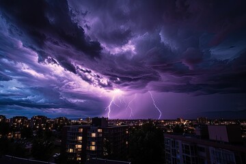 Dramatic thunderstorms - Capturing lightning strikes and stormy skies, Striking imagery capturing the raw power of dramatic thunderstorms